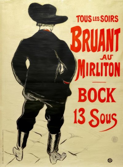 Bruant al Mirliton da Henri de Toulouse Lautrec