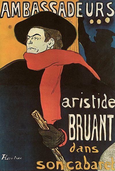 Bruant negli Ambassadeurs, 1892 da Henri de Toulouse Lautrec