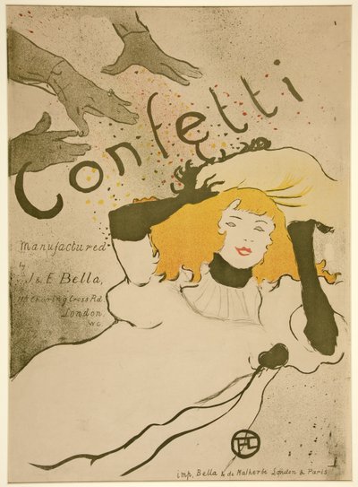 Confetti, pub. 1894 da Henri de Toulouse Lautrec