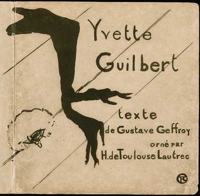 Copertina per Yvette Guilbert da Henri de Toulouse Lautrec