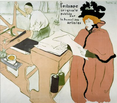 Copertina della stampa: "La stampa originale pubblicata dal journal des artistes" da Henri de Toulouse Lautrec