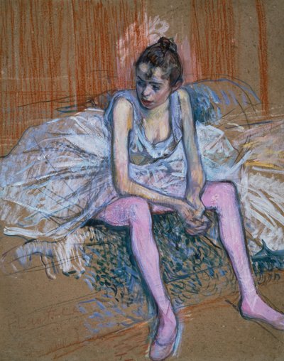 Ballerina con calze rosa da Henri de Toulouse Lautrec