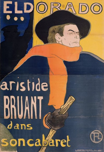 Eldorado: Aristide Bruant da Henri de Toulouse Lautrec