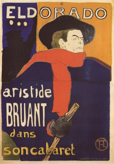 Eldorado, poster di Aristide Bruant, 1892 da Henri de Toulouse Lautrec