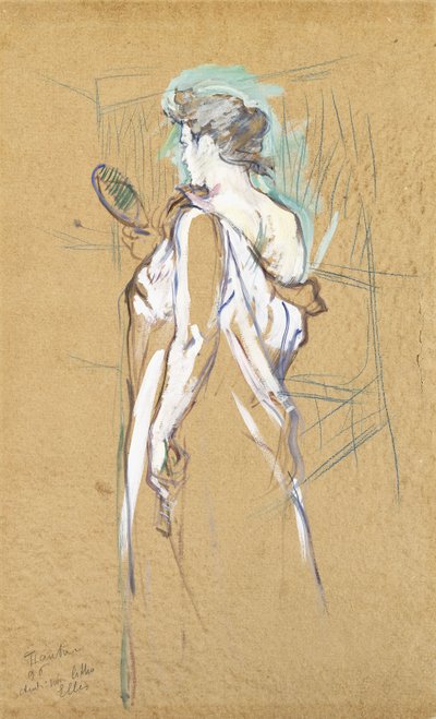 Elles - con specchio in mano, 1896 da Henri de Toulouse Lautrec