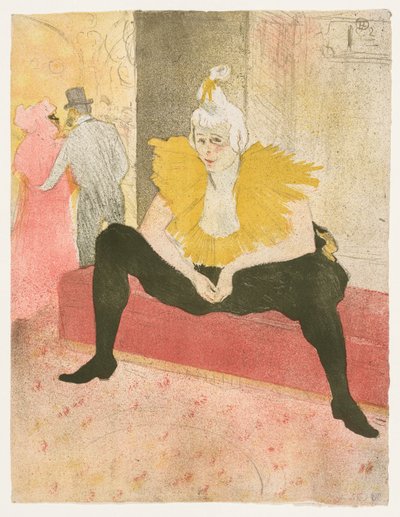 Elles: La Clown Seduta, Mlle Cha-u-Ka-o da Henri de Toulouse Lautrec