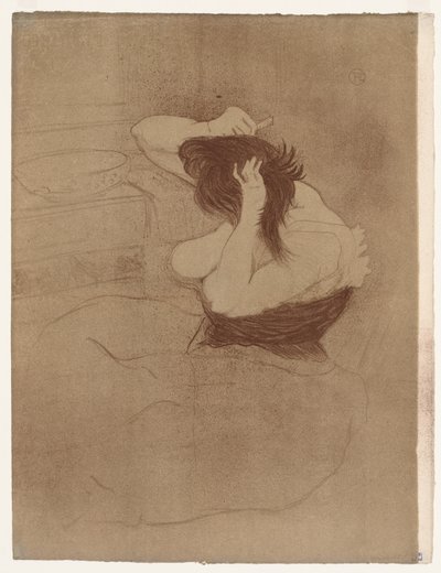 Elles: Donna che si pettina da Henri de Toulouse Lautrec