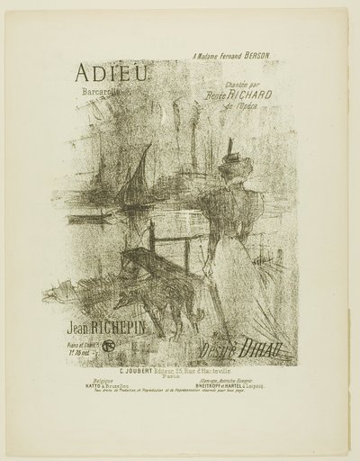 Addio, da Mélodies de Désiré Dihau da Henri de Toulouse Lautrec