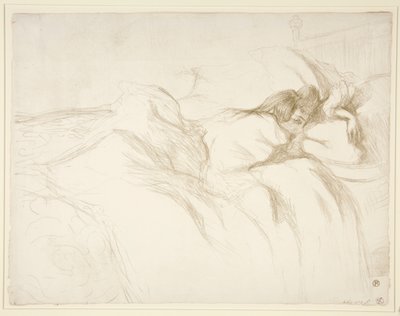 Donna che si sveglia a letto, dalla serie Elles da Henri de Toulouse Lautrec