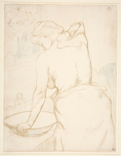 Donna alla sua Toilette, Lavandosi, dalla serie Elles da Henri de Toulouse Lautrec