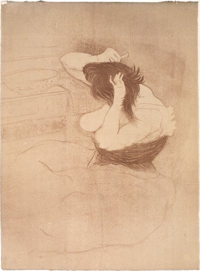 Donna che si pettina, la Coiffure da Henri de Toulouse Lautrec