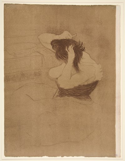 Donna che si pettina, dalla serie Elles da Henri de Toulouse Lautrec