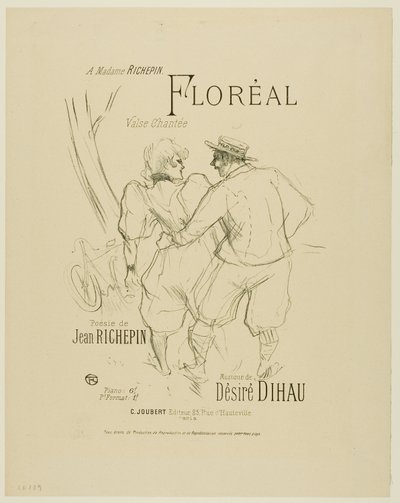 Floréal, da Mélodies de Désiré Dihau da Henri de Toulouse Lautrec