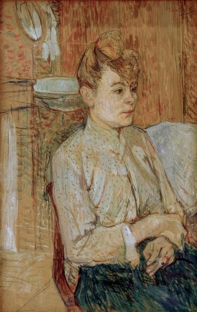 Donna con sigaretta da Henri de Toulouse Lautrec
