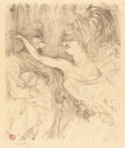 Guy e Mealy a Parigi che cammina, 1898 da Henri de Toulouse Lautrec