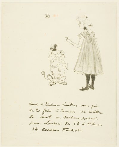 Invito a una mostra da Henri de Toulouse Lautrec