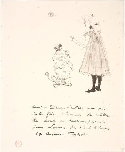 Invito a una mostra da Henri de Toulouse Lautrec