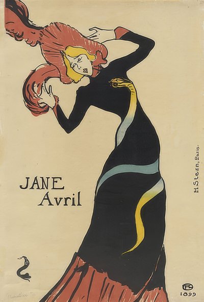 Jane Avril (Poster). 1899 da Henri de Toulouse Lautrec