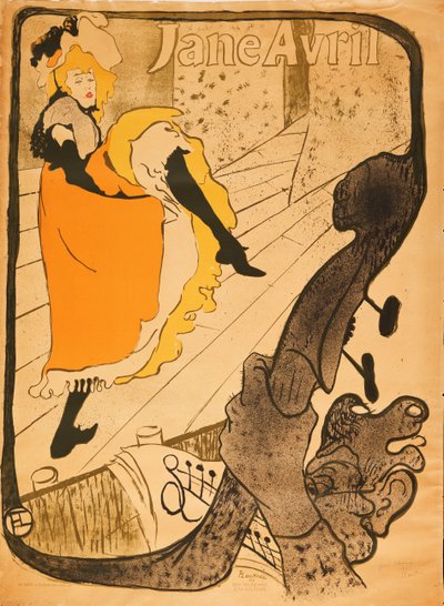 Jane Avril, 1893 da Henri de Toulouse Lautrec
