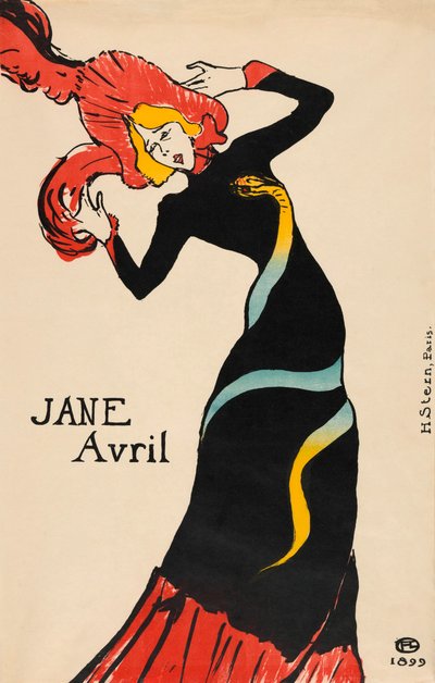 Poster di Jane Avril di Henri de Toulouse-Lautrec da Henri de Toulouse Lautrec