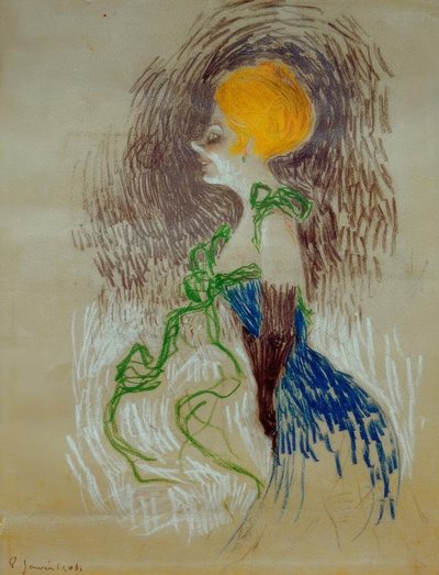 Giovane donna con guanti da Henri de Toulouse Lautrec