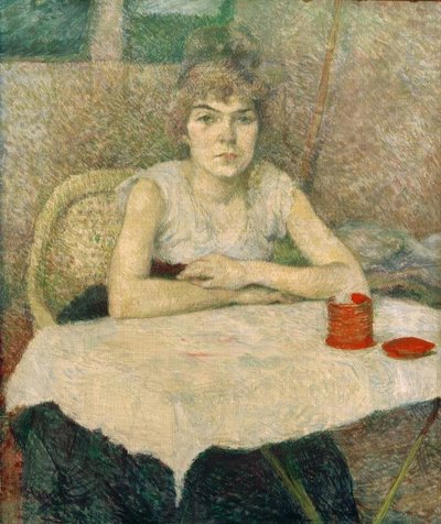 Giovane donna al tavolo, Poudre de riz da Henri de Toulouse Lautrec