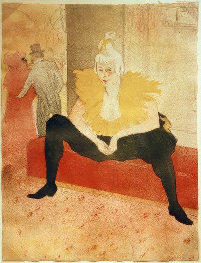 La clownessa, seduta da Henri de Toulouse Lautrec