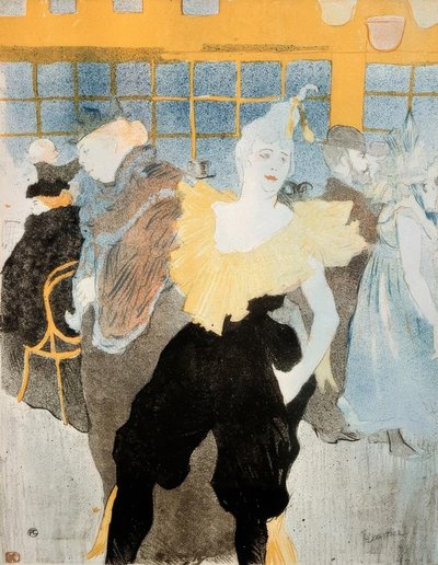 La Clownessa al Moulin Rouge da Henri de Toulouse Lautrec