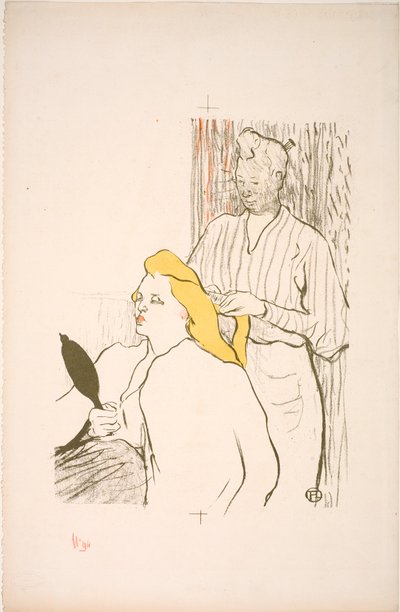 La Coiffure. Programma del Théâtre Libre da Henri de Toulouse Lautrec