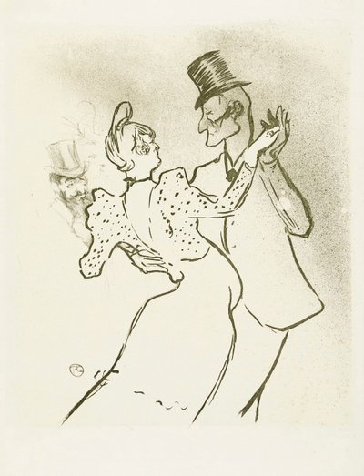 La Goulue e Valentin la Desossée. Poster di Toulouse-Lautrec. da Henri de Toulouse Lautrec