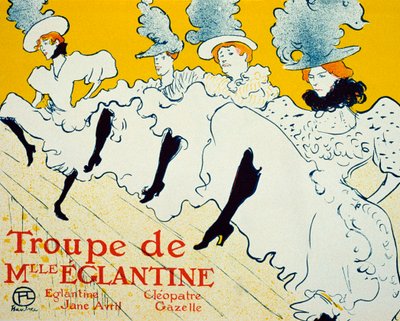 La Troupe di Mlle Églantine da Henri de Toulouse Lautrec