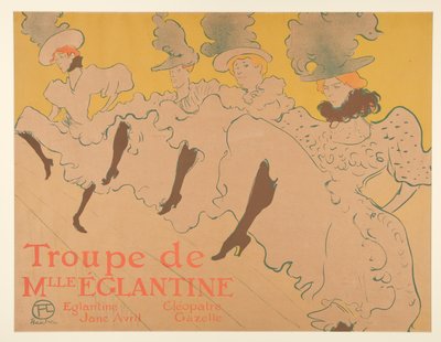 La Troupe di Mademoiselle Eglantine da Henri de Toulouse Lautrec