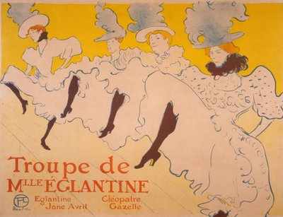 La Troupe di Mlle. Églantine, 1895-1896 da Henri de Toulouse Lautrec