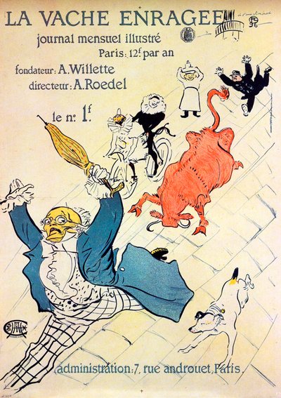 La Vache enragée, 1896 da Henri de Toulouse Lautrec