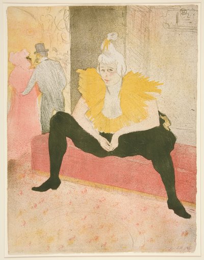 La clownesse assise, Mademoiselle Cha-u-Kao, dalla serie Elles da Henri de Toulouse Lautrec