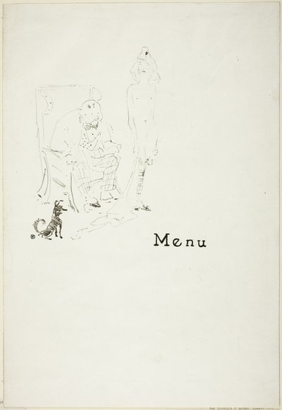 La bambina nuda: Menu da Henri de Toulouse Lautrec