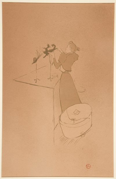 La modista, Renée Vert da Henri de Toulouse Lautrec
