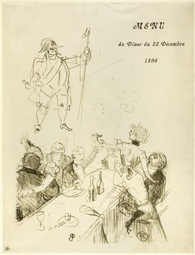 Le Suisse, Menu da Henri de Toulouse Lautrec