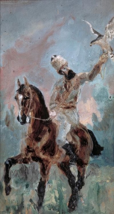 Il conte Alphonse de Toulouse-Lautrec come falconiere da Henri de Toulouse Lautrec