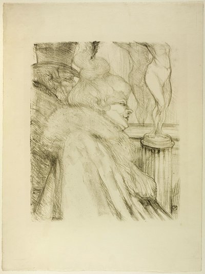 Uscendo dal teatro da Henri de Toulouse Lautrec