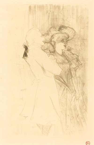 Lender e Auguez in La chanson de fortunio Lender et Auguez dans La chanson..., 1895 da Henri de Toulouse Lautrec