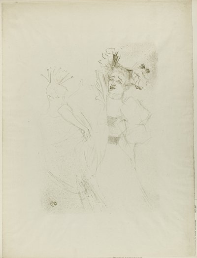 Lender in Chilpéric, Viso Frontale da Henri de Toulouse Lautrec
