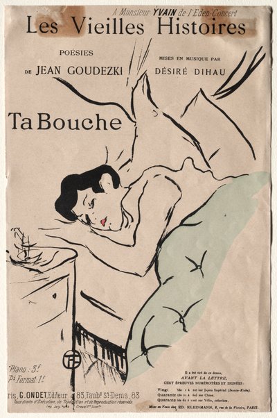 Le Vecchie Storie: La Tua Bocca da Henri de Toulouse Lautrec