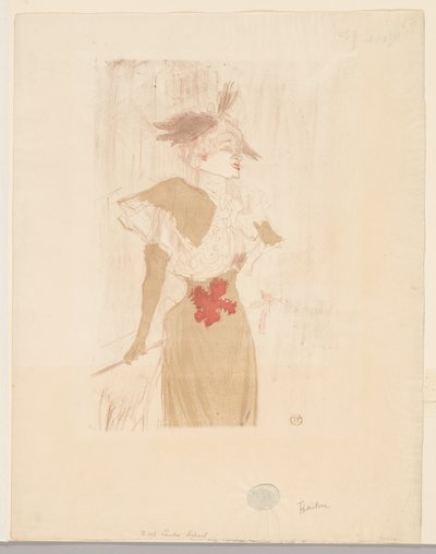 Mademoiselle Marcelle Lender, in piedi da Henri de Toulouse Lautrec