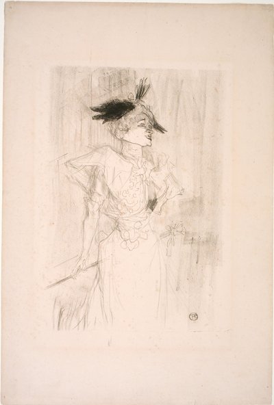 Mademoiselle Marcelle Lender, in piedi da Henri de Toulouse Lautrec