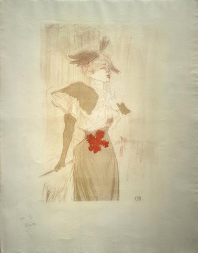 Mademoiselle Marcelle Lender, in piedi da Henri de Toulouse Lautrec