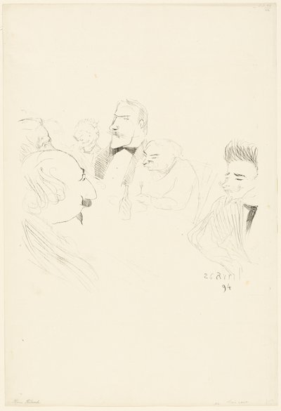 Menu per Adrien Hébrard da Henri de Toulouse Lautrec