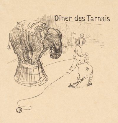 Menu dal Dîner des Tarnais da Henri de Toulouse Lautrec