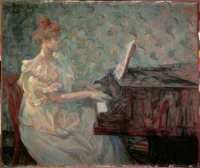 Misia Natanson al pianoforte da Henri de Toulouse Lautrec
