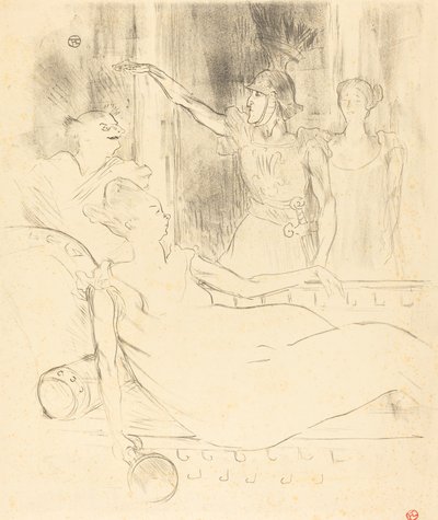 Mme. Simon-Girard, Brasseur e Guy in La belle Helene, 1895 da Henri de Toulouse Lautrec